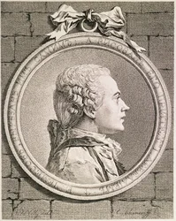 Retrato de Yevgraf Petrovich Chemesov, grabado por el retratado, 1764-5